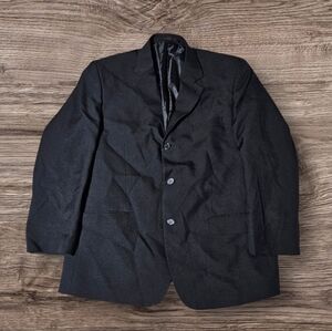 Vintage 70s Leonardi Milan Italy Super 150s Sport Coat Blazer Size 42R Wool Feel